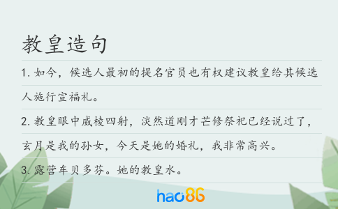 教皇造句
