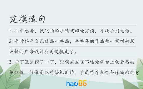 踅摸造句