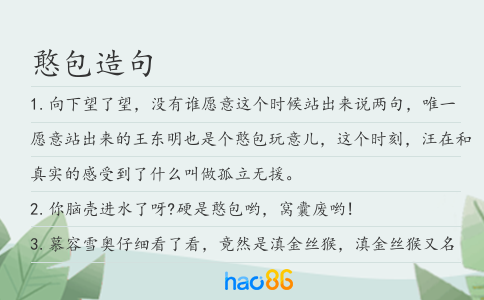 憨包造句