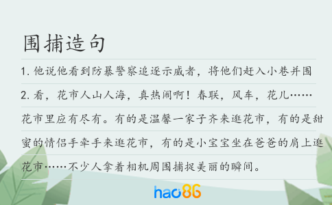 围捕造句