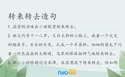 转来转去造句
