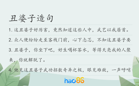 丑婆子造句