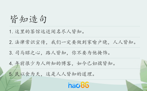 皆知造句