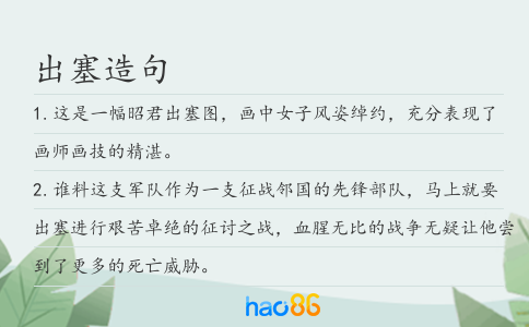 出塞造句