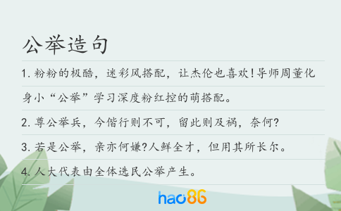 公举造句