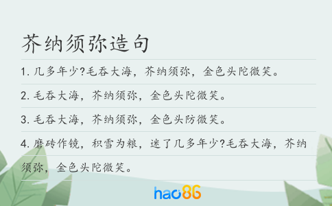 芥纳须弥造句