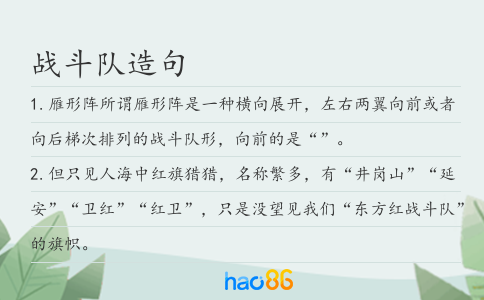 战斗队造句