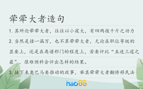 荦荦大者造句