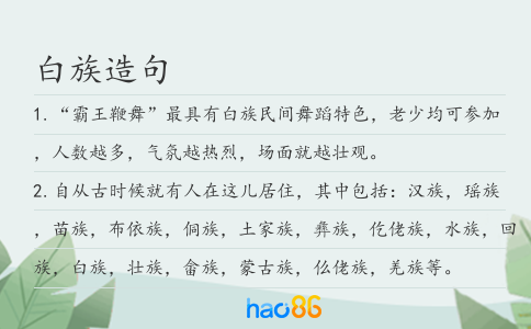 白族造句