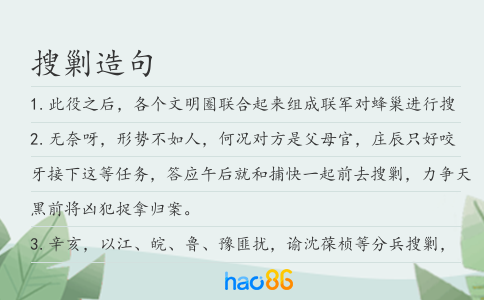 搜剿造句