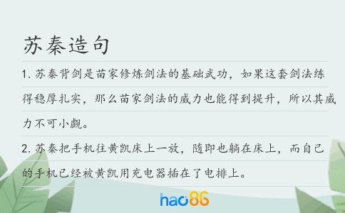 苏秦造句