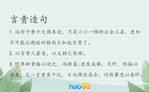 言责造句