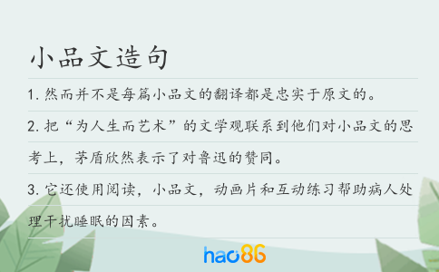 小品文造句