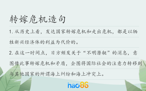 转嫁危机造句