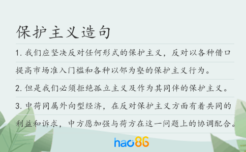 保护主义造句