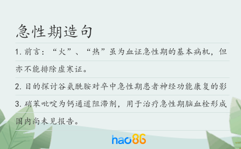 急性期造句