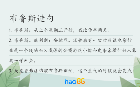 布鲁斯造句