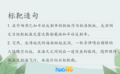 标靶造句