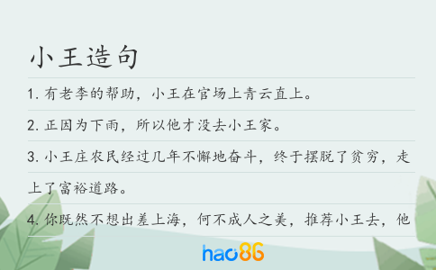小王造句