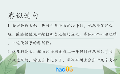 赛似造句