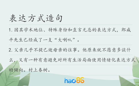 表达方式造句
