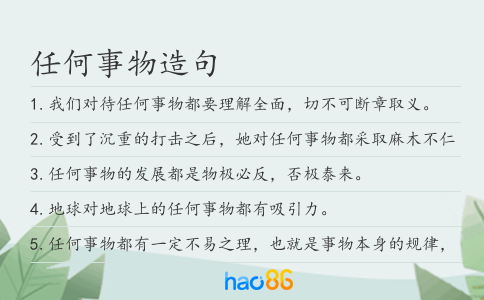 任何事物造句