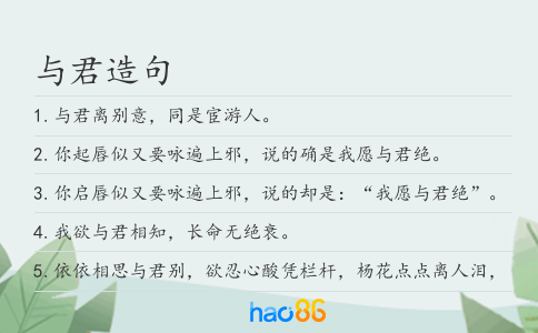 与君造句
