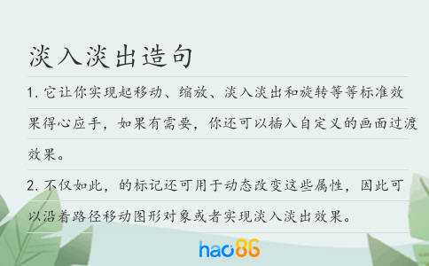 淡入淡出造句