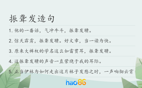 振聋发造句