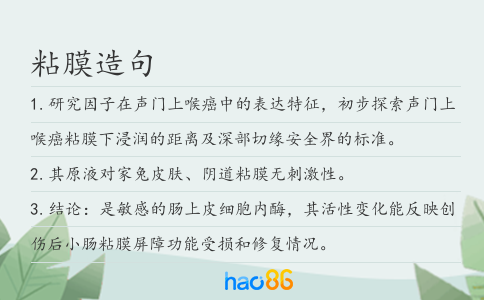 粘膜造句