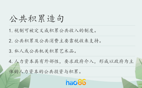 公共积累造句