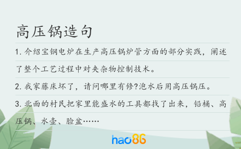 高压锅造句