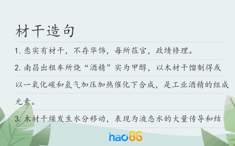 材干造句