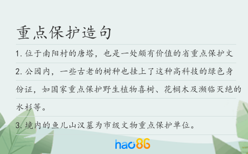 重点保护造句