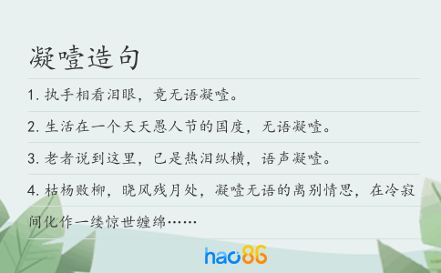 凝噎造句