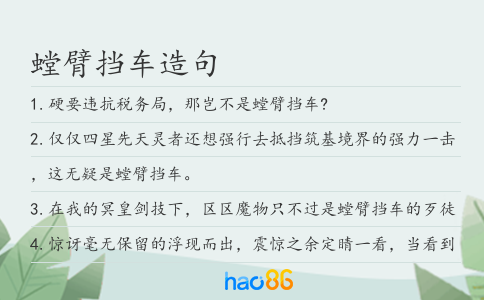 螳臂挡车造句
