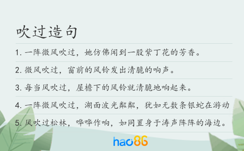 吹过造句