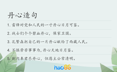丹心造句