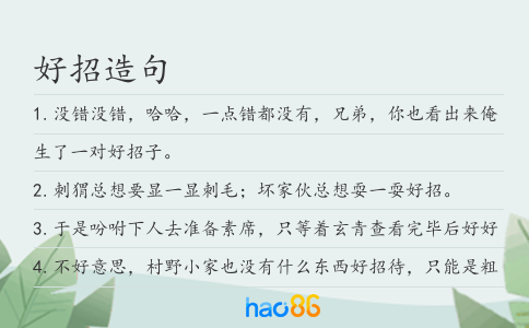 好招造句