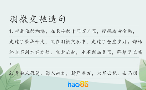 羽檄交驰造句