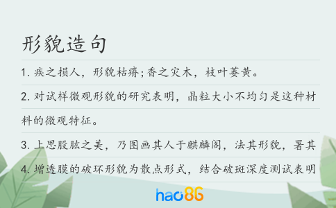 形貌造句