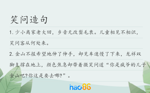 笑问造句