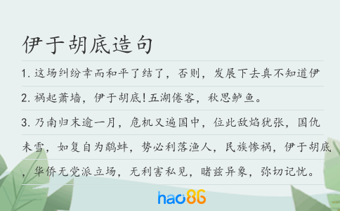 伊于胡底造句