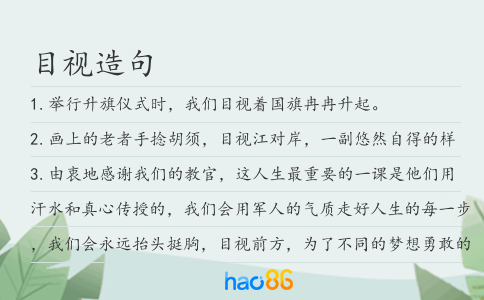目视造句