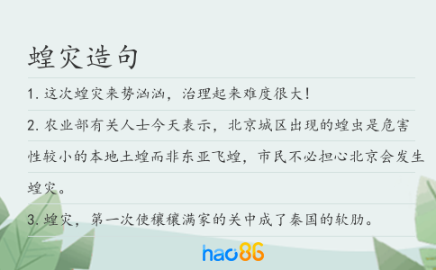 蝗灾造句