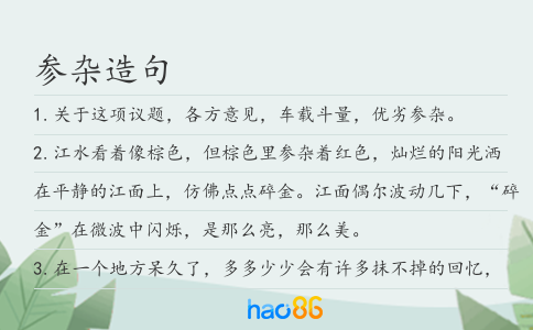 参杂造句