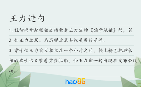 王力造句