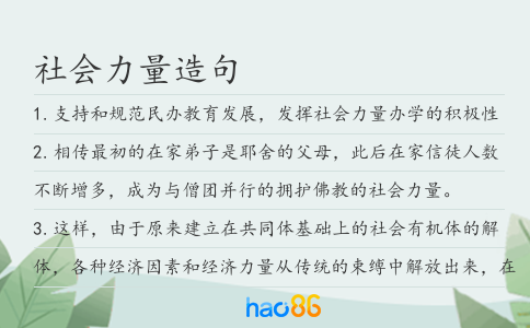 社会力量造句
