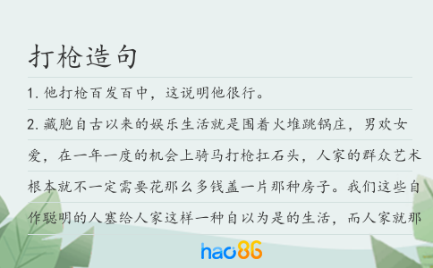 打枪造句