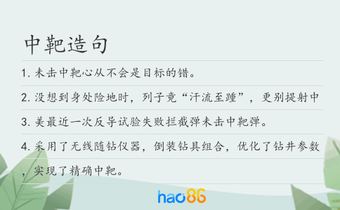 中靶造句